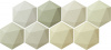 Настенная плитка Origami green hex 11x12,5