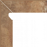 Scandiano Rosso Цоколь левый структурный 2-х элем. 30х8,1