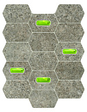Настенная мозаика Lemon Stone Grey 298x250 мм