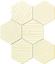 Мозаика Tubadzin Horizon hex ivory 289x221 мм